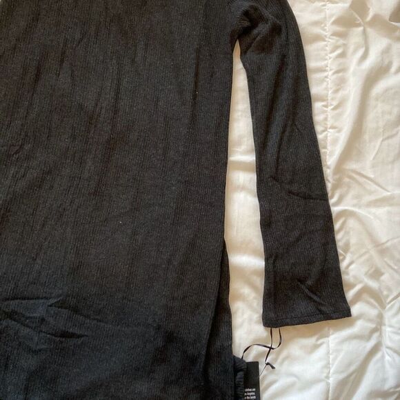 Michael Lauren MLM-8051-CSW Harvest L/S Crew Neck Dress Size Large Charcoal (F4) - Picture 4 of 8